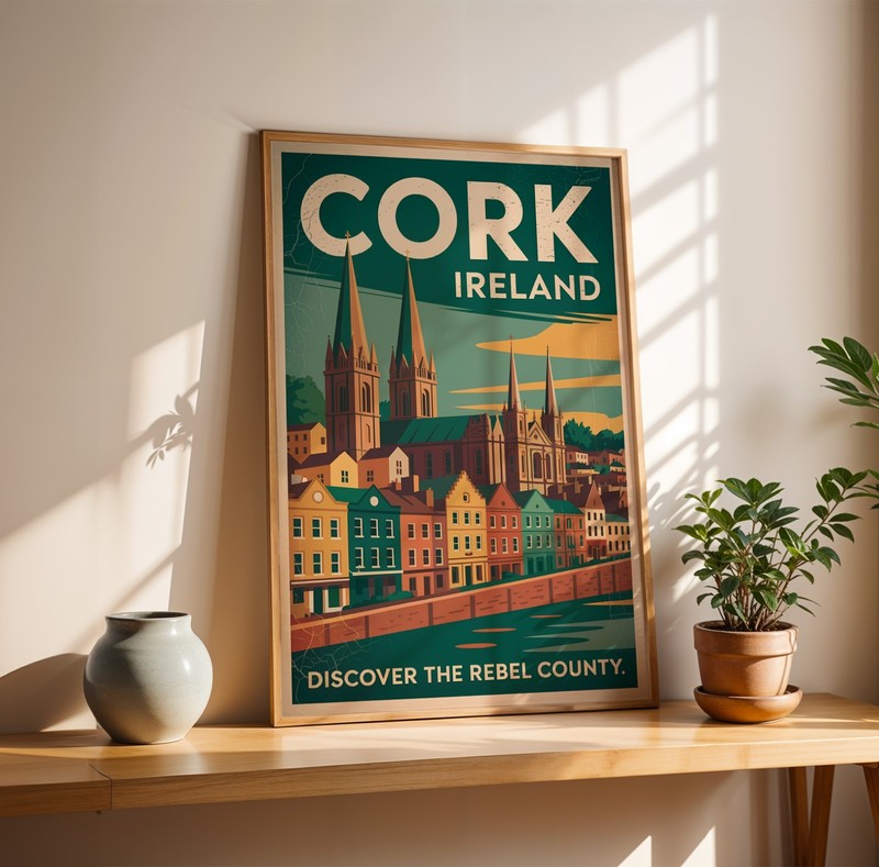 Visit Ireland vintage travel poster prints | Dublin, Cork, Belfast etc gallery