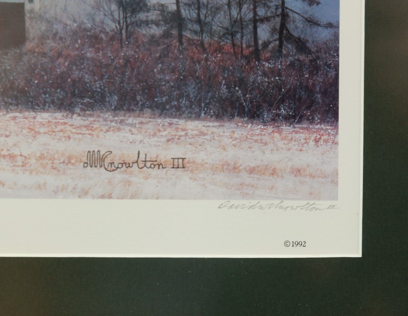 Landscape by David W. Knowlton "Winters Morning" Framed Print Signed 135/950 gallery