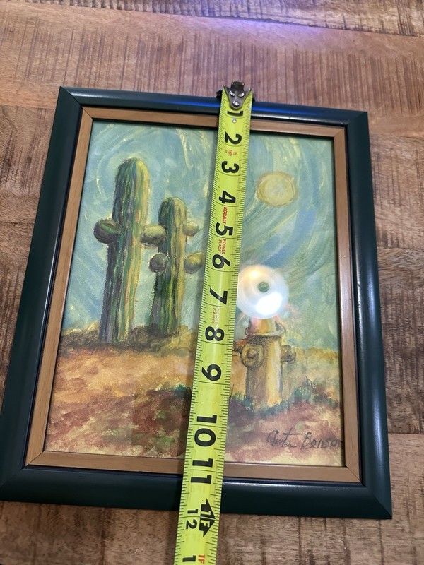 Acrylic Gouache Watercolor Singed Print AZ Artist Cactus “Copycat” gallery