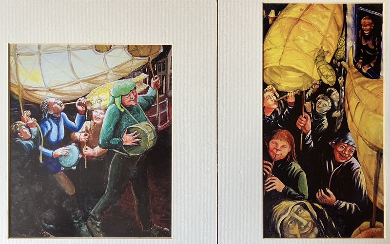 1999 Beth Winters Prints. 9.2”x7.75” and 11.25”x5.75”. Cornish Artist.