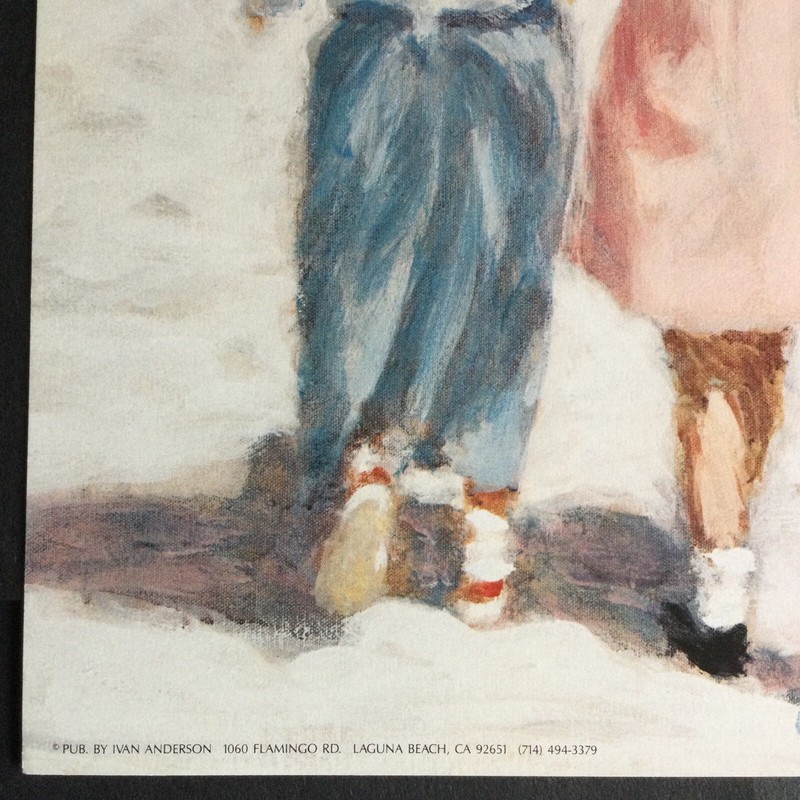 Boy Girl Kids Holding Hands 8x10 Art Print Hand Signed Vintage 1988 gallery