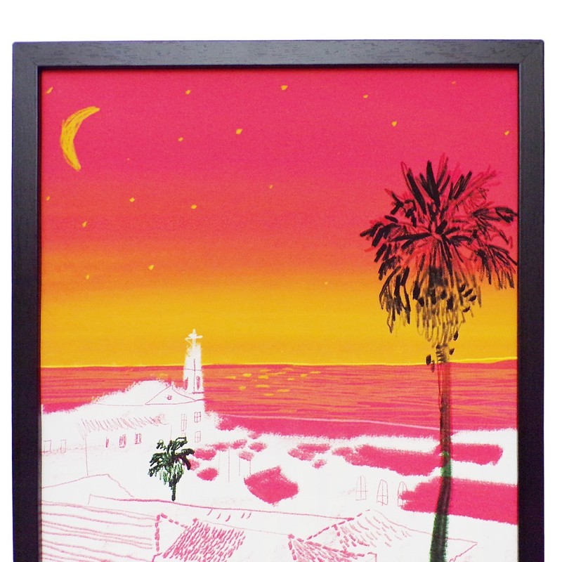Tropical Mediterranean Wall Art Framed Print Colourful Gallery Wall Modern Beach gallery