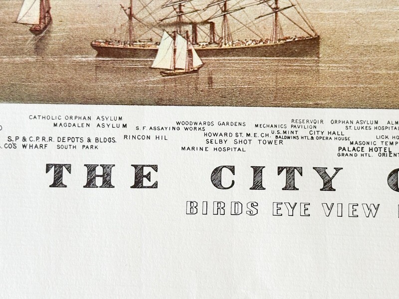 Vintage Print Facsimile Currier & Ives Litho: The City of San Francisco 1878 gallery