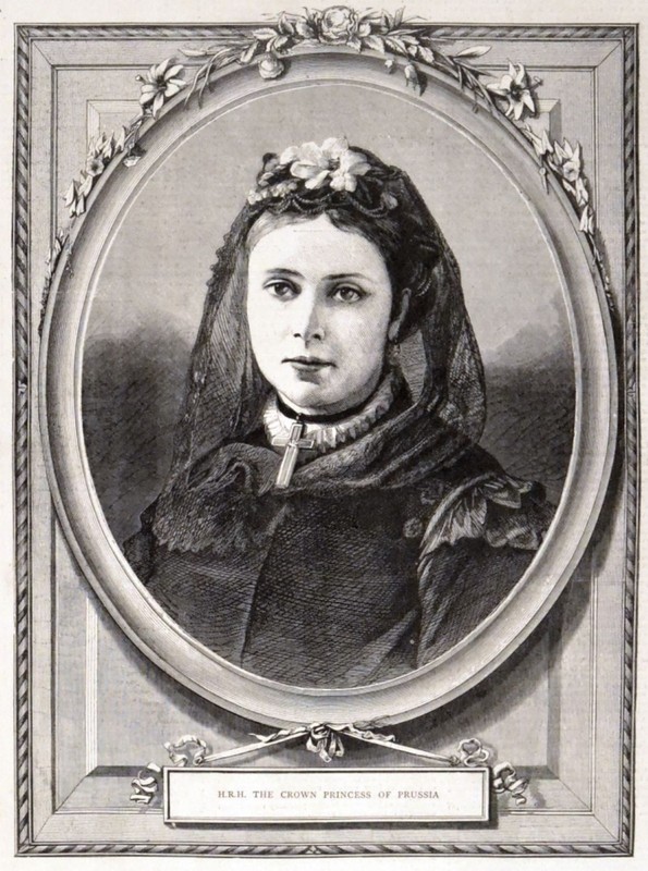 H.R.H. THE CROWN PRINCESS OF PRUSSIA 1870 VICTORIAN ENGRAVING
