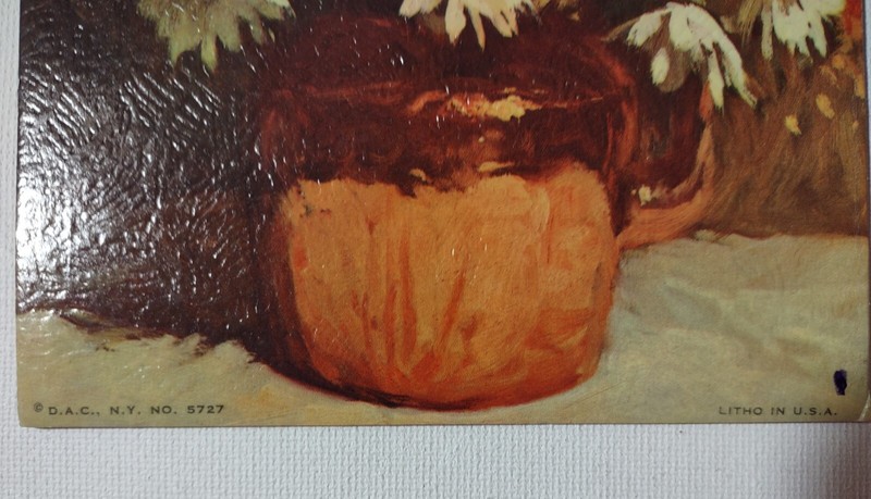 2 Floral DAC Ny Litho In USA 5x7" Vintage Art Panels Prints Yellow White Daisies gallery