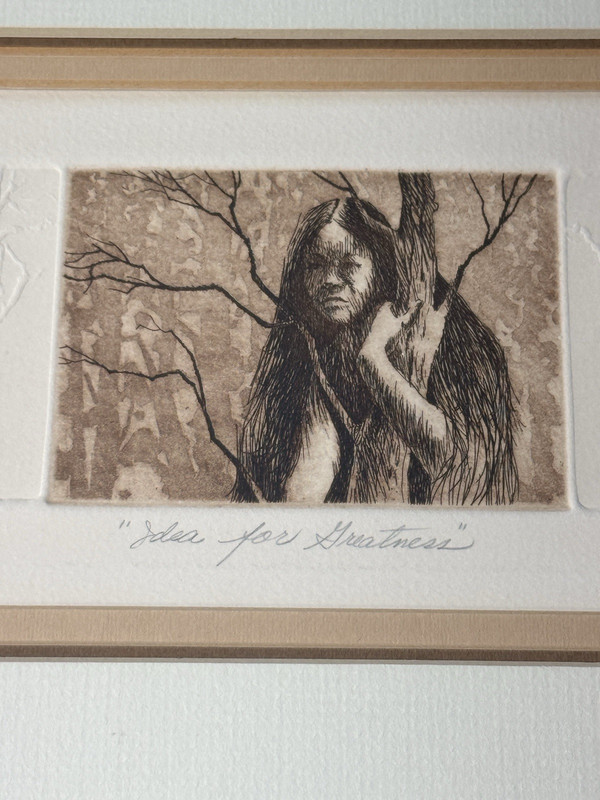 Dale Rayburn «Idea For Greatness» Etching 59/90 Signed Custom Framed Wall Art