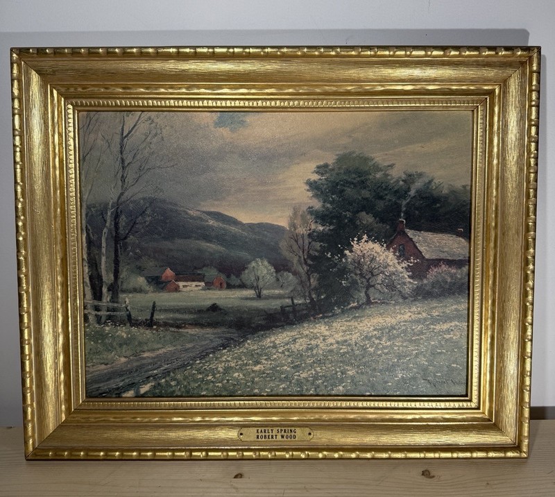 Beautiful 1950’s Robert Wood Vintage Early Spring Signed Ornate Frame 16X20