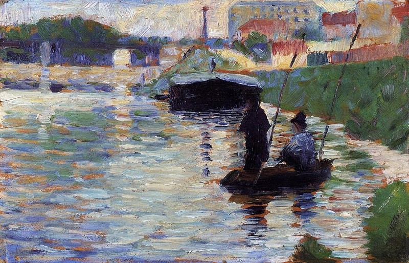 Seurat Paintings on Ceramic Tile – Fine Art Décor – You Choose the Art & Size.