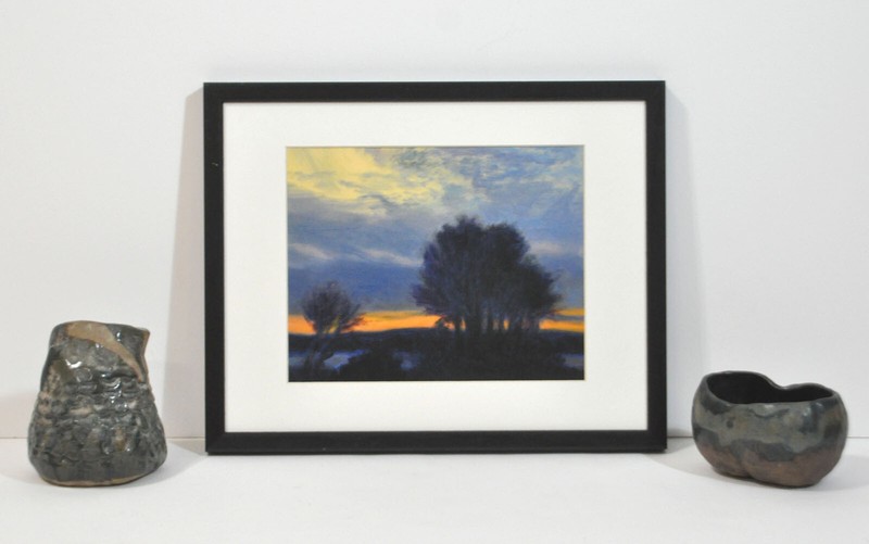 HUDSON RIVER WINDSWEPT SKY AT SUNDOWN ART PRINT from Oil Painting by P. Tarlow gallery