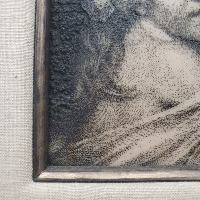Vintage Framed Engraving on Block | Printers Block | Reproduction of Antique... gallery