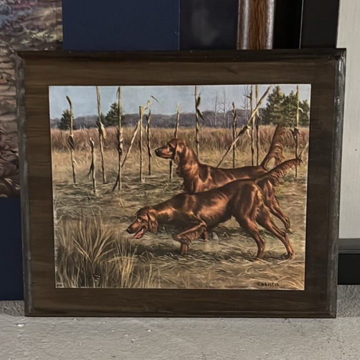Hunting Dog Print, Landscape Animals Nature Wall Art 5×7 Small