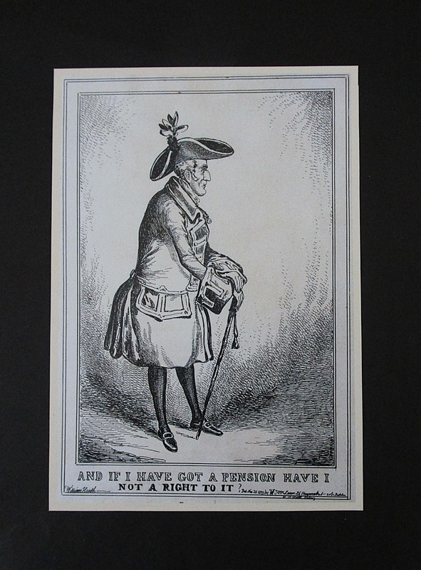 5.75″ x 8.25″ AN UNUSUAL DUKE OF WELLINGTON CARICATURE PRINT READY TO FRAME
