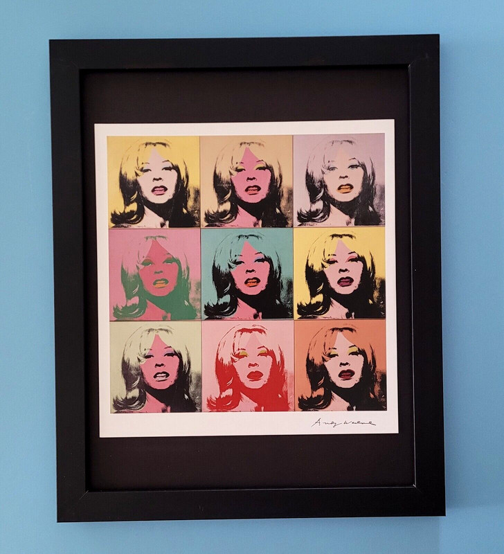 ANDY WARHOL + 1984 SIGNED HOLLY SOLOMON POP ART FRAMED + READY TO HANG
