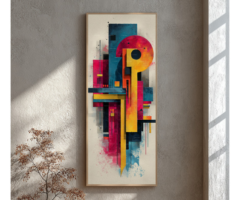 Abstract Wall Art Print | Tall Narrow | Tall and Thin Canvas wall art | Vertical