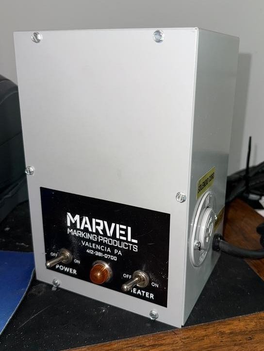 Marvel Marking Products Control Unit for Grit Etching Machine Model 603B-H
