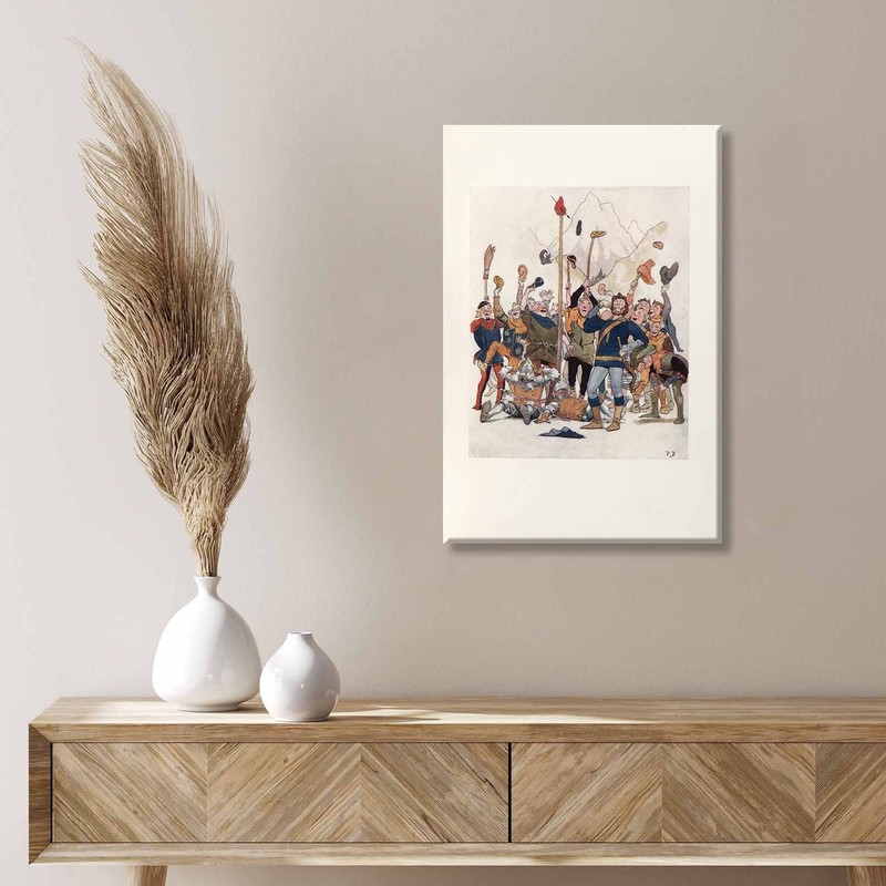 Canvas Print Oil Paintings Reproduction medieval victory celebration scene gallery