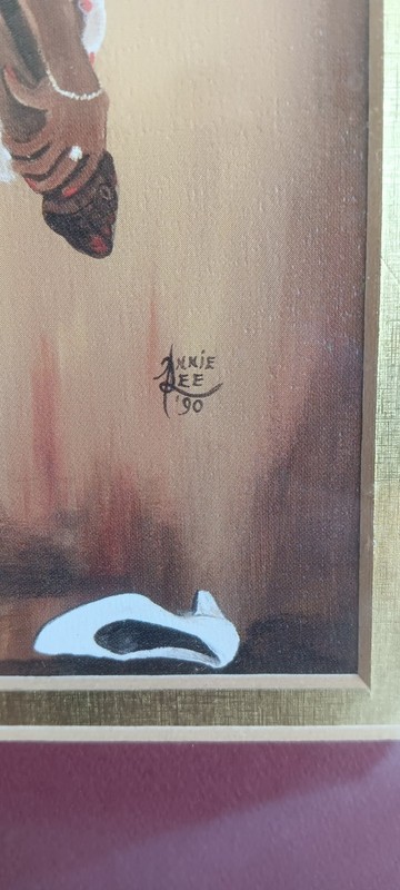 1998 Vintage Annie Lee "SORE FEET" Framed * Matted Print gallery