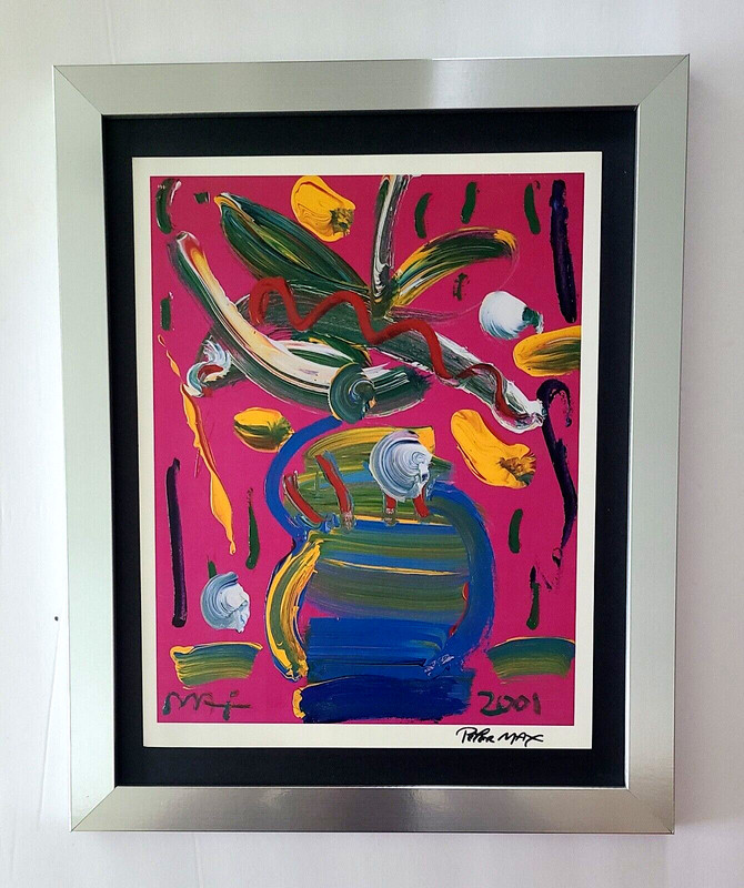Peter Max | Vintage Print Signed | Mounted & Framed in New Silver Buy it Now!