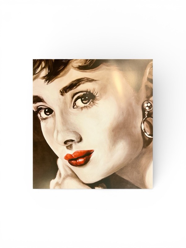 Beautiful Brunette Audrey Hepburn, Elegance, Art Frank Ritter 27 1/2 X 27 1/2“ gallery