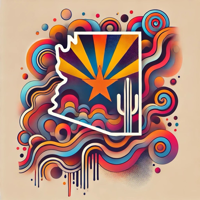 #082 Arizona Abstract 10”x10” Gallery Wrapped Canvas. Ready To Hang. ￼￼