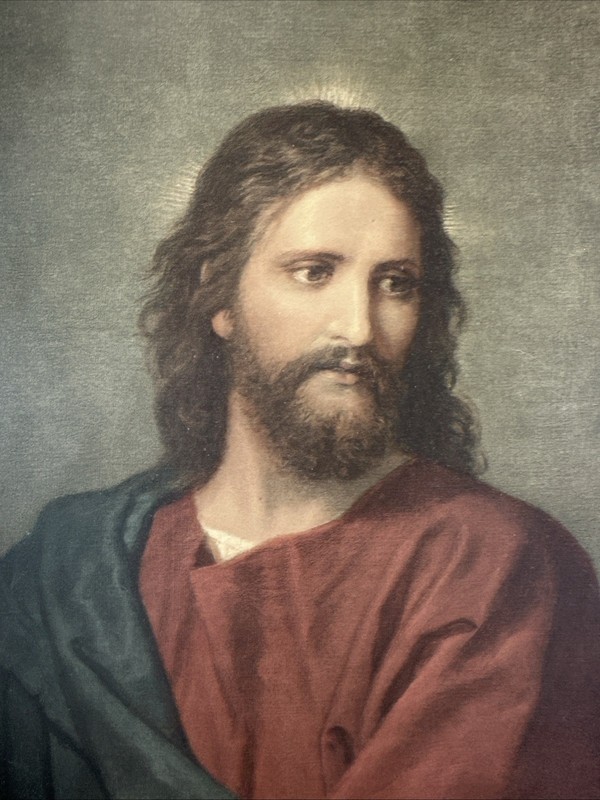 Antique Print Heinrich Hofmann Christ At Thirty Three Franz Hanfstaengl Munchen