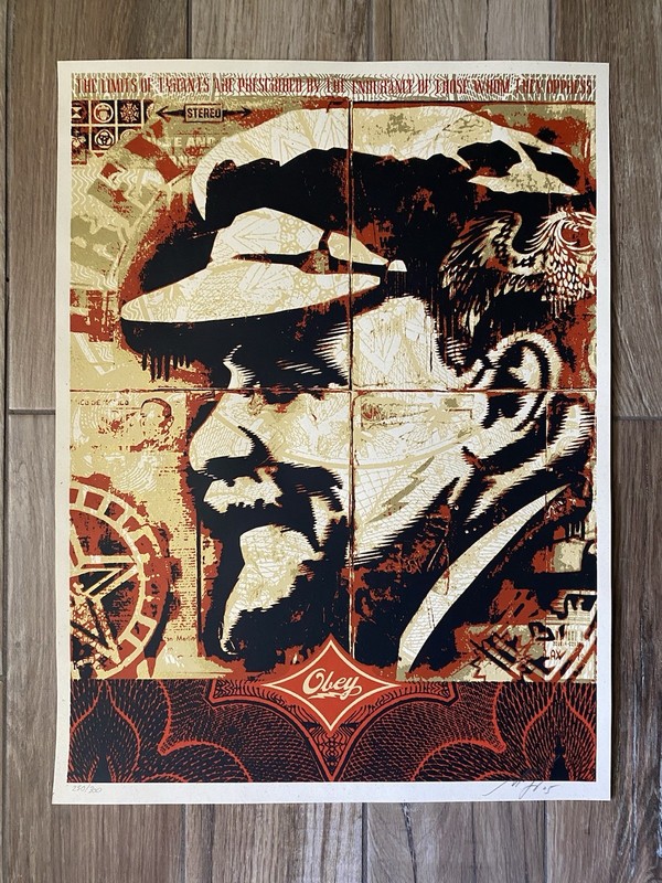 Shepard Fairey Obey Giant LENIN RECORD Signed And Numbered Screen Print RARE