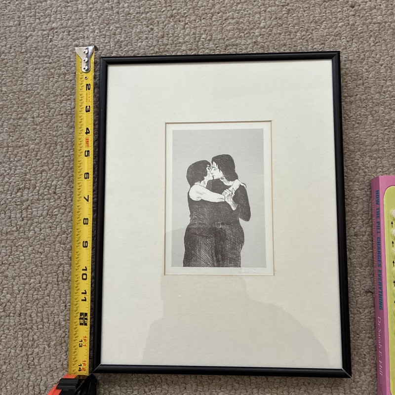 Raphael Soyer The Kiss Very Nicely Framed And Matted, A Reproduction Print gallery
