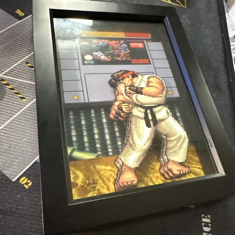 Ryu Street Fighter 2 3D Pop Art Super Nintendo Video Game Decor Artwork Print gallery