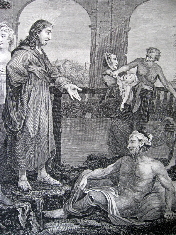 WILLIAM HOGARTH engraving after his painting, "The Pool at Bethesda" , 1772 gallery