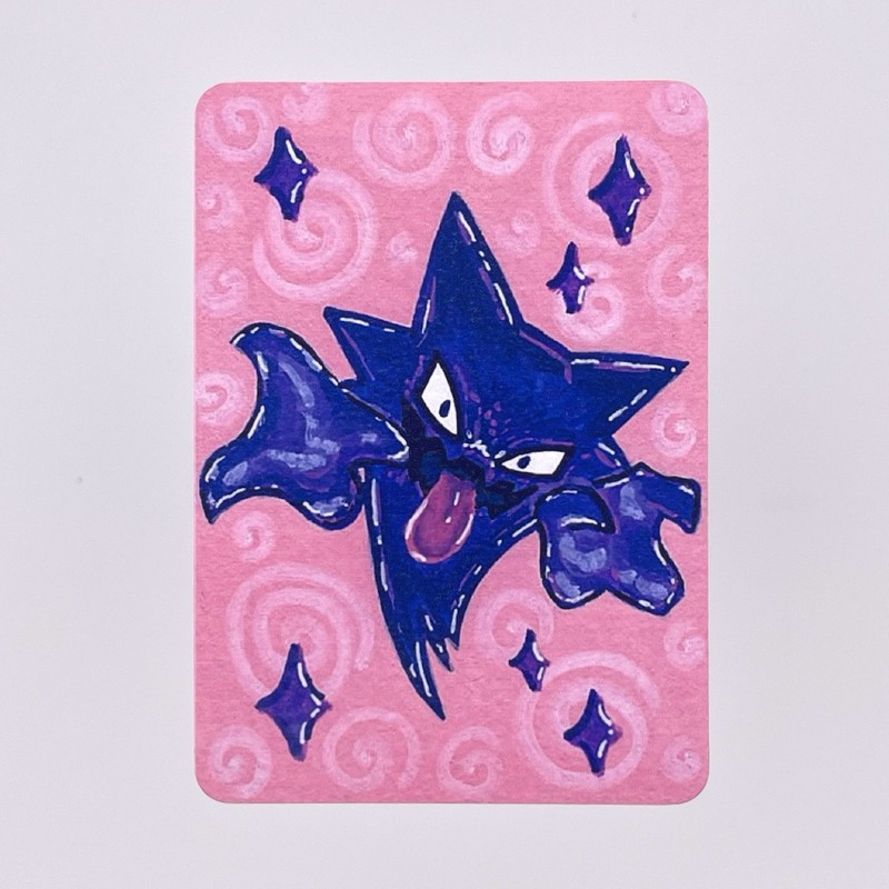 ACEO PRINT Haunter Spooky Pokemon Anime Illustration Art 2.5×3.5 paulajean.art