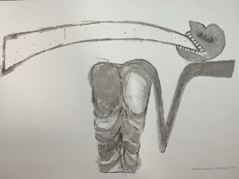 Serigraph by Jesus Gonzalez de Armas. Untitled. 1991. Original signed gallery
