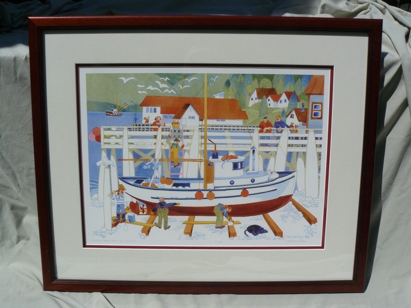 1996 Rie Munoz «Getting Ready for the Season» Signed Print Ltd Ed 14/950 Framed