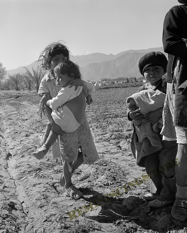 Children Mexican field workers Coachella Valley CA 1937 Reprint from Scan 8X11