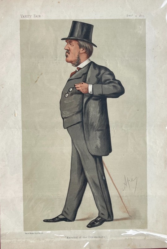 Sir LESLIE WARD Caricature 1875 CARLO PELLEGRINI Vanity Fair MARSHALL CEREMONIES gallery