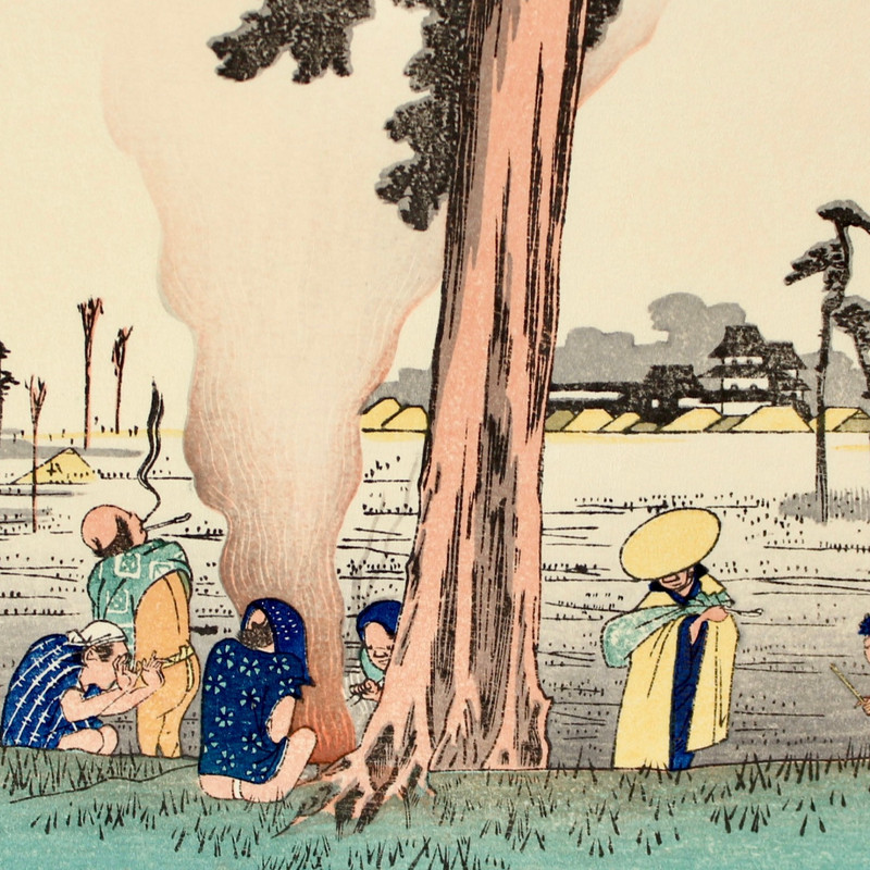 HIROSHIGE Tokaido Woodblock Print 1963 Handmade HOEIDO Ukiyo-e Winter Scene #29