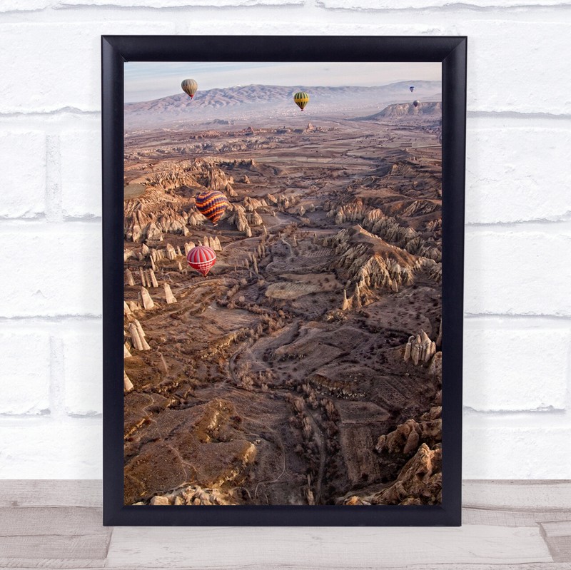 Anatolia Balloons Air Aerial Hot Balloon Flight Wall Art Print
