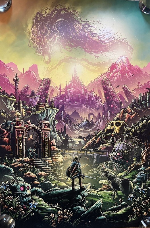 x/100 Signed Dan Mumford Giclee Print Zelda Breath of the Wild Video Game Art