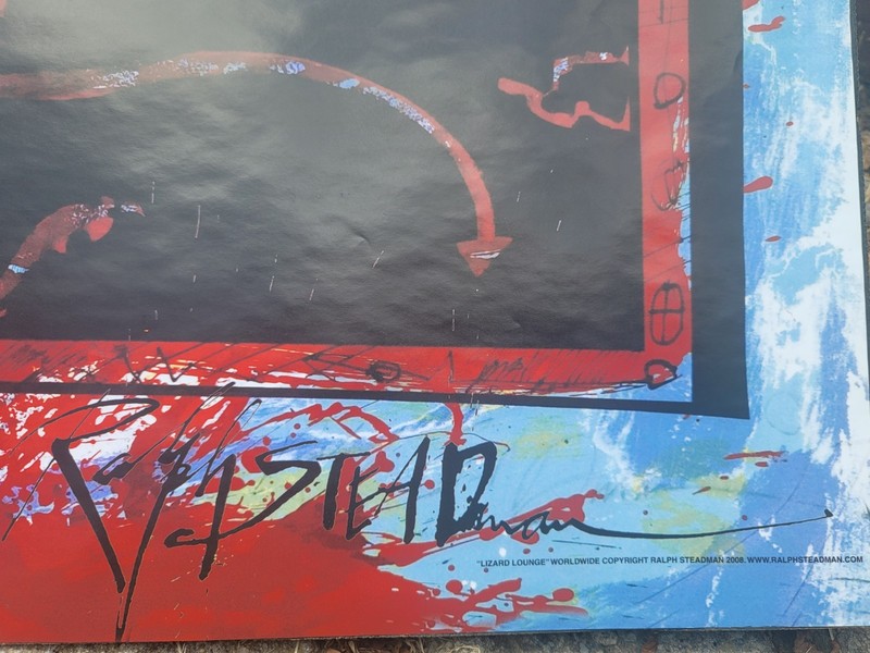 Ralph Steadman Rare Lizard Lounge Color Poster Fear And Loathing In Las Vagas gallery