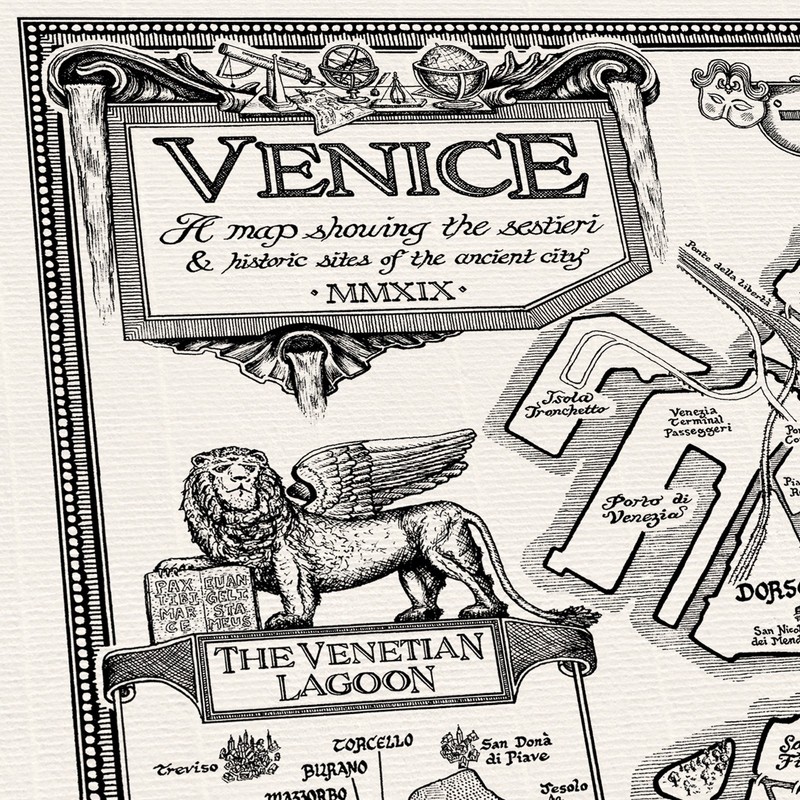 The Venice Map – Fine Art Prints by Manuscript Maps