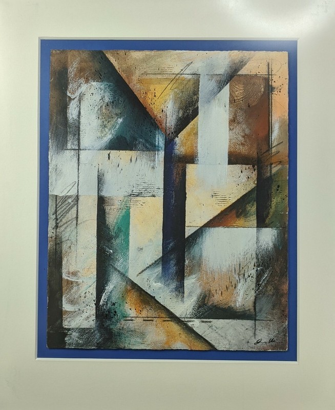 Gisela Everywhere, Abstract Composition, Mixed Media, Signed