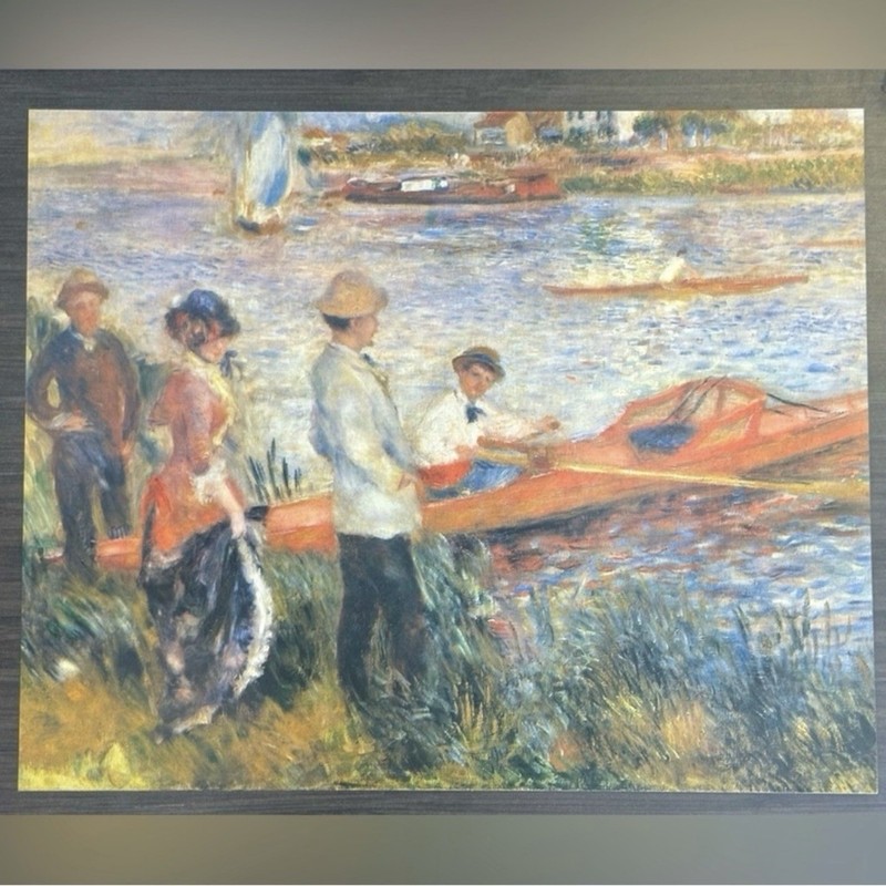 OARSMEN AT CHATOU, 1879 Artist Pierre-Auguste Renoir Fine Art Print 50’s Vintage