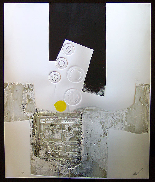 ANTONI CLAVE Signed 1973 Original Metal Relief Multiple