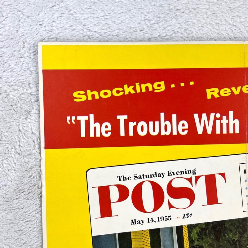1950s BIG Saturday Evening Post Vintage Advertising Sign 28" Cardboard Display gallery