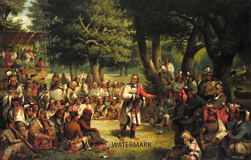 John Mix Stanley -Trial of Red Jacket Indian Seneca War Chief 13×19 REPRODUCTION