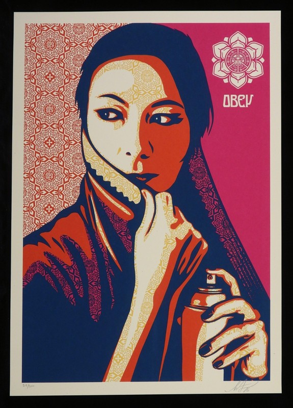 SHEPARD FAIREY Commanda Fuchsia 2026 ed/300 Screenprint Signed Obey Giant