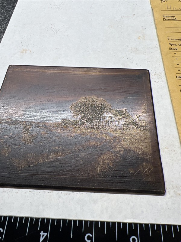 67 Art Etching ENGRAVING COPPER PLATE PHOTO PAPER HARVEST ETCH LANDSCAPE HOME gallery