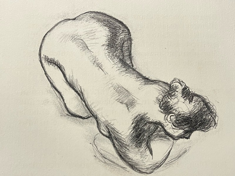 VTG French Book Plate Nude Figure Lucian Courtesans Academic Back Pose On Paper gallery