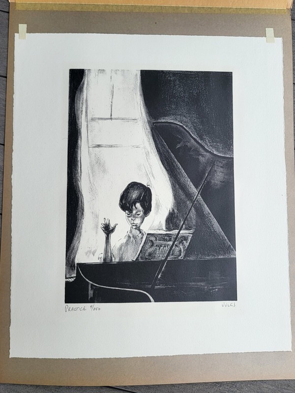 Marvin Jules SIGNED LITHOGRAPH «Practice» #4/250 Associated American Artists