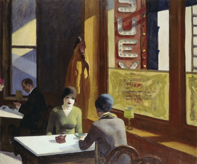 Chop Suey, 1929 by Edward Hopper Art Print Poster Restaurant Cafe 22×26