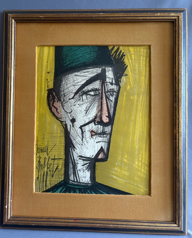 Vintage BERNARD BUFFIT Original Lithograph Print JOJO The CLOWN
